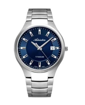Men Classic Analog Klassisch Swiss Quartz Watch ADRIATICA Blau Dial 40mm A8329.4115Q
