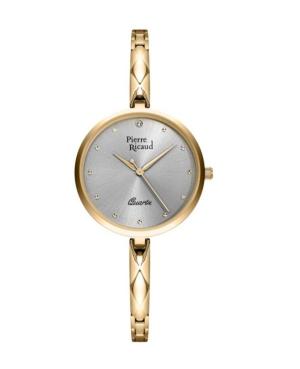 Women Classic Analog Quartz Watch PIERRE RICAUD Silver color Dial 35mm P23004.1147Q
