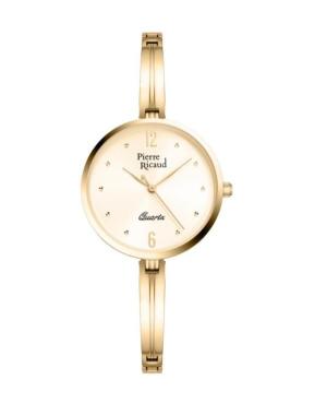 Women Classic Analog Quartz Watch PIERRE RICAUD Gold color Dial 32.1mm P23003.1171Q