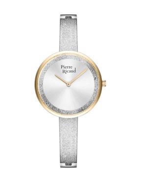 Kobiety Classic Analog kwarcowy Zegarek PIERRE RICAUD Srebrna Wybierz 34mm P23016.2103Q