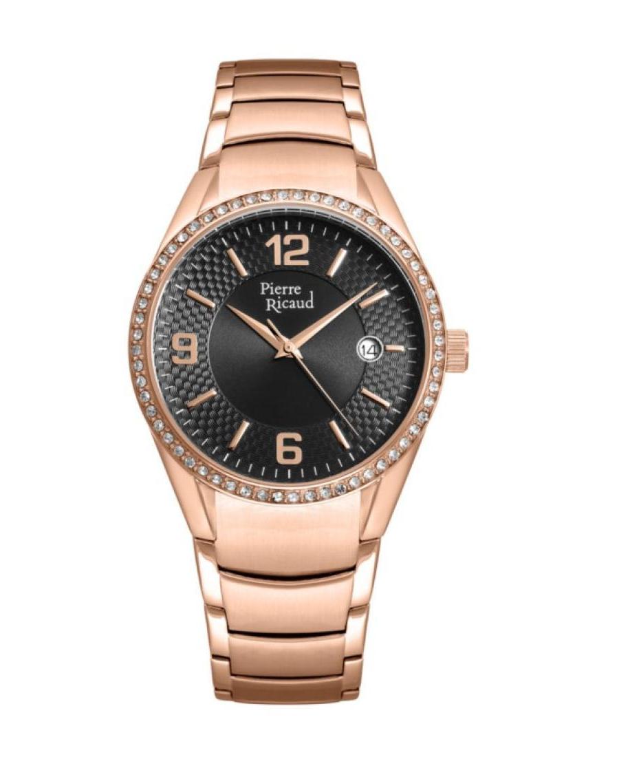 Women Classic Analog Quartz Watch PIERRE RICAUD Schwarz Dial 35mm P21032.9154QZ