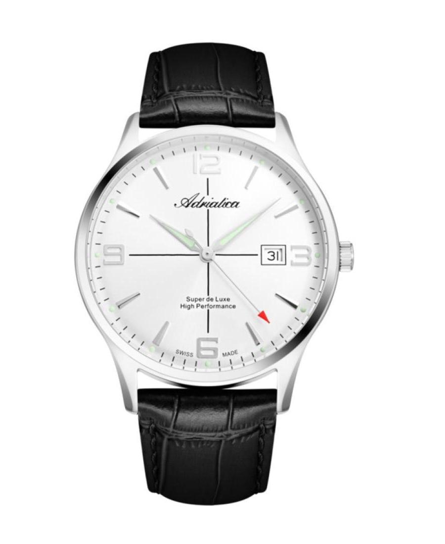 Men Classic Analog Swiss Quartz Watch ADRIATICA Silver Dial 42mm A8331.5253Q