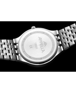 Men Classic Analog Swiss Quartz Watch APPELLA Silver Dial 41mm L12002.2133DQ image 4