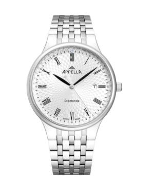 Mężczyźni Classic Analog Szwajcar kwarcowy Zegarek APPELLA Srebrna Wybierz 41mm L12002.5133DQ