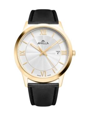 Mężczyźni Classic Analog Szwajcar kwarcowy Zegarek APPELLA Srebrna Wybierz 41mm L12005.1263Q