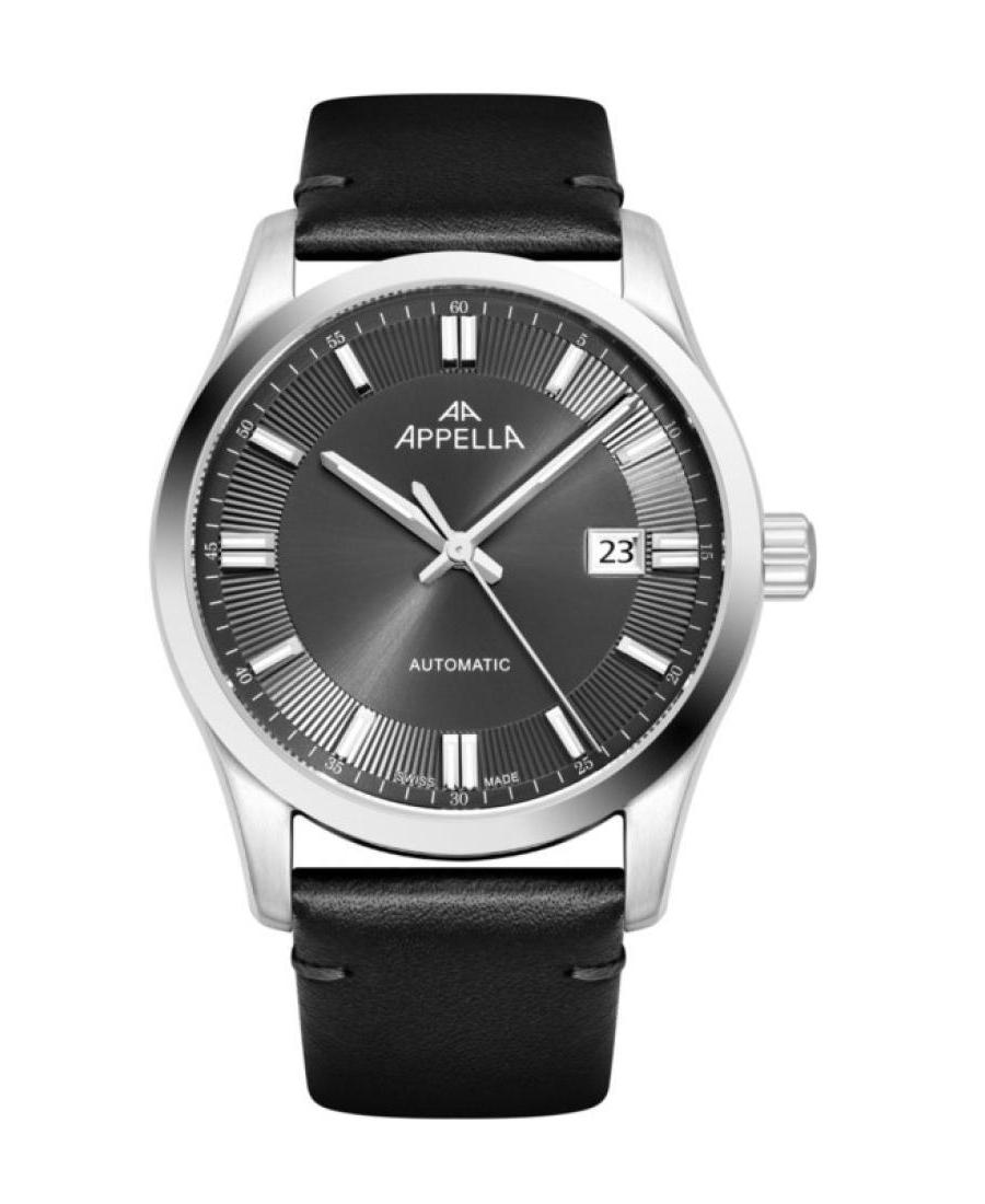 Men Classic Analog Swiss Automatic Watch APPELLA Silver color Dial 40mm L70009.5217A