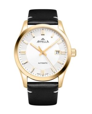 Men Classic Analog Swiss Automatic Watch APPELLA Silver Dial 40mm L70009.1213A