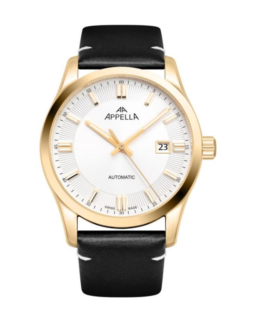 Mężczyźni Classic Analog Szwajcar automatyczny Zegarek APPELLA Srebrna Wybierz 40mm L70009.1213A