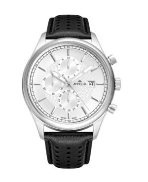 Mężczyźni Classic Analog Szwajcar kwarcowy Zegarek Chronograf APPELLA Srebrna Wybierz 43mm L70002.5213CH