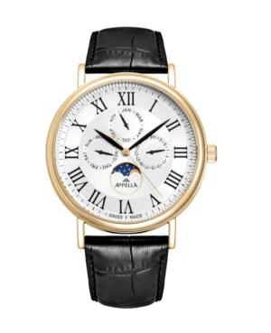 Men Classic Analog Swiss Quartz Watch APPELLA Silver Dial 43mm L70004.1233QF