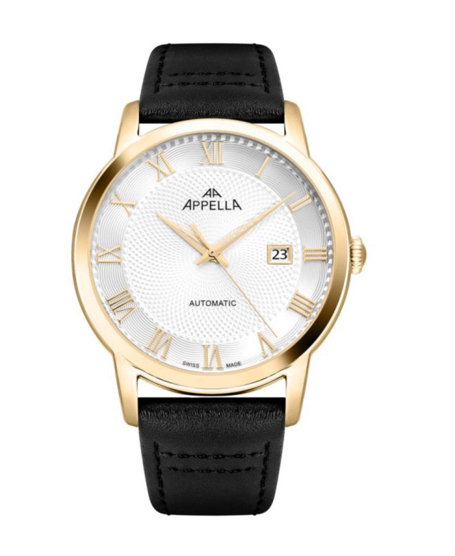 Mężczyźni Classic Analog Szwajcar automatyczny Zegarek APPELLA Srebrna Wybierz 24mm L70007.1233A