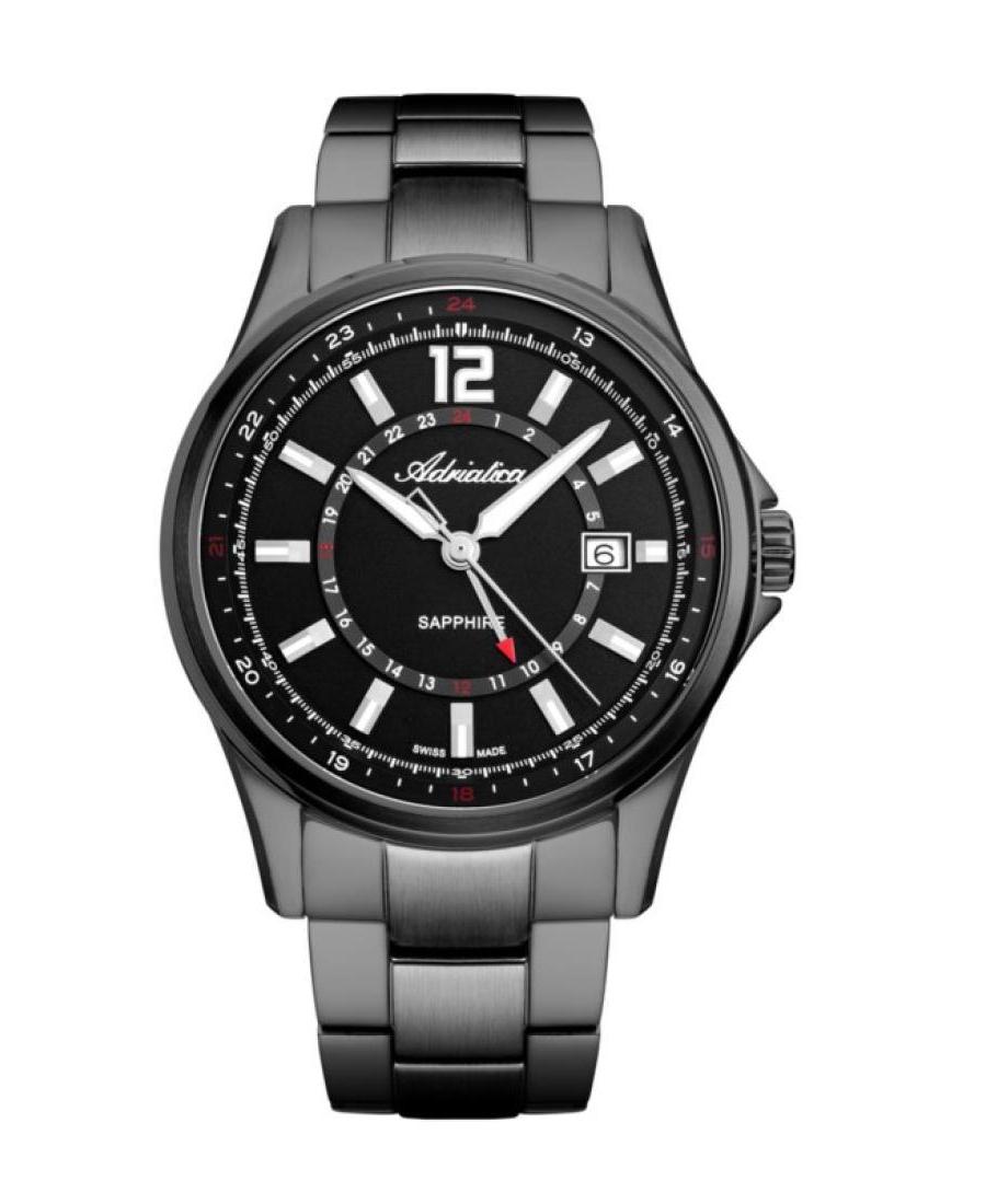 Men Classic Analog Swiss Quartz Watch ADRIATICA Schwarz Dial 42mm A8325.S154Q