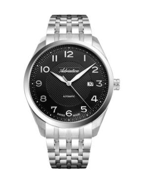 Mężczyźni Classic Analog Szwajcar automatyczny Zegarek ADRIATICA Srebrna Wybierz A8309.5126A