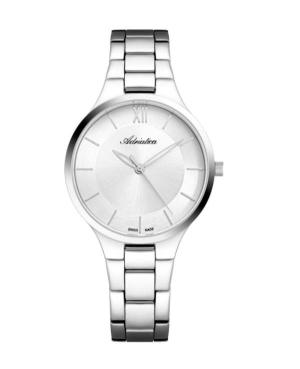 Women Classic Analog Klasické Swiss Quartz Watch ADRIATICA Silver Dial 34mm A3823.5163Q