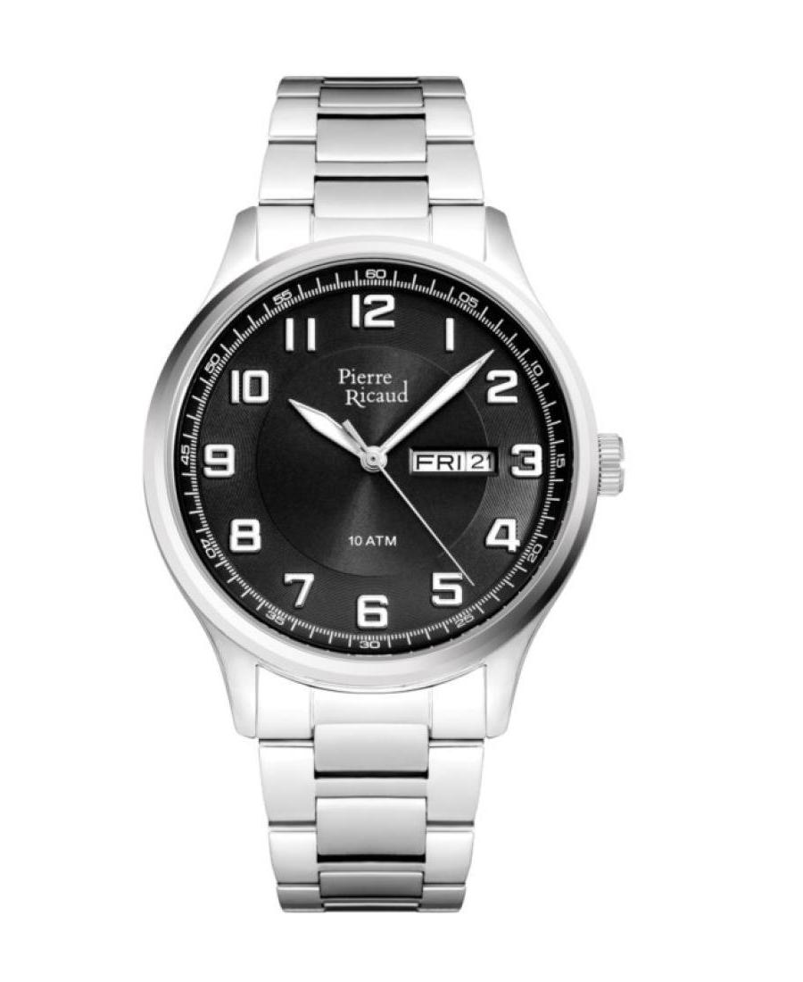 Men Classic Analog Quartz Watch PIERRE RICAUD Černá Dial 40mm P60043.5124Q