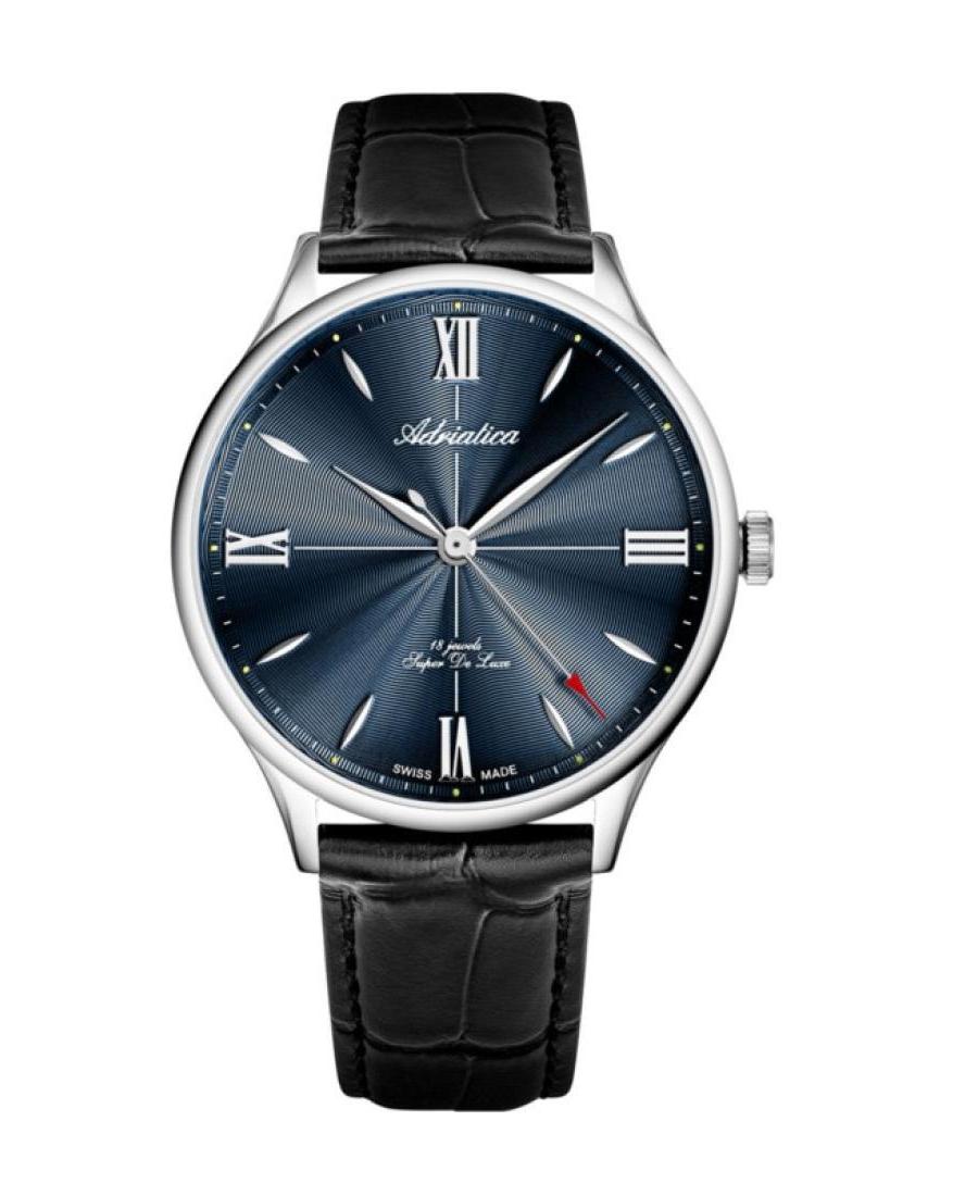 Mężczyźni Classic Analog Szwajcar automatyczny Zegarek ADRIATICA Niebieska Wybierz A1230.5265MXL
