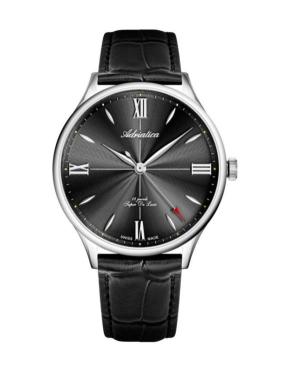 Vyriškas Classic Analog Swiss Kvarcinis - elektroninis, Solar Watch ADRIATICA Juodas Dial 41mm A1230.5264MXL