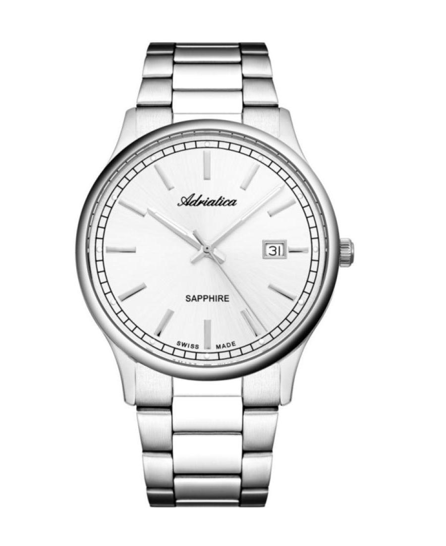 Mężczyźni Classic Analog Szwajcar kwarcowy Zegarek ADRIATICA Srebrna Wybierz A1293.5113Q